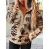 1 The Women Apparel & Accessories Women's Beige Aztec Plush Pull Over