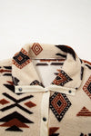 1 The Women Apparel & Accessories Women's Beige Aztec Plush Pull Over