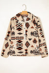 1 The Women Apparel & Accessories Women's Beige Aztec Plush Pull Over