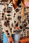 1 The Women Apparel & Accessories Women's Beige Aztec Plush Pull Over
