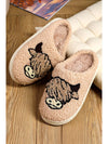 1 The Women Apparel & Accessories Women's Cow Plush Slippers