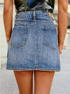 1 WOMAN Apparel & Accessories Women's Denim Wrapped Mini Skirt