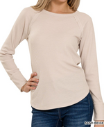 Women's LS Baby Waffle Top