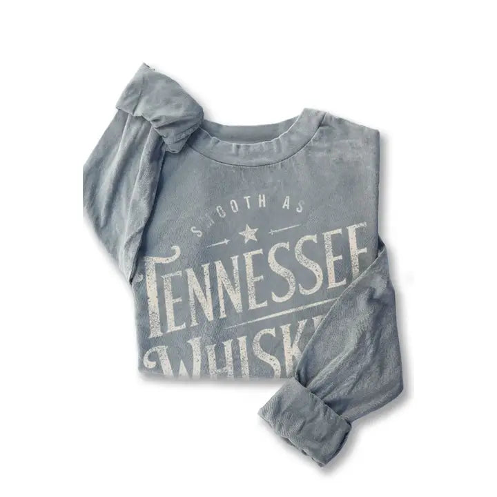 Women's "Tennessee Whiskey" LS Grey Tee