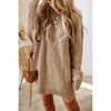 Women's Parchment Cable Knit Sweater Dress