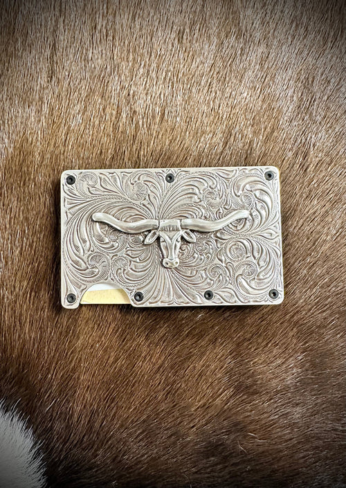 3D Belt Company Steer-head 3D Decorative Engraved Utility Wallet