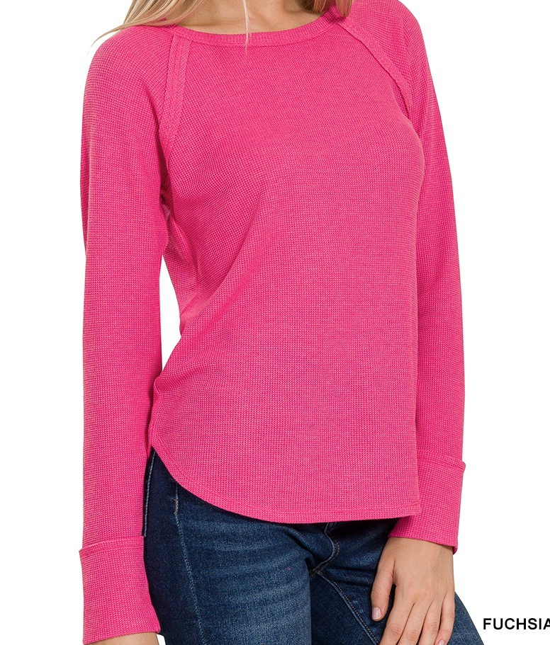 Women's LS Baby Waffle Top