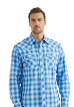 Men’s Wrangler Retro Lt Blue Plaid