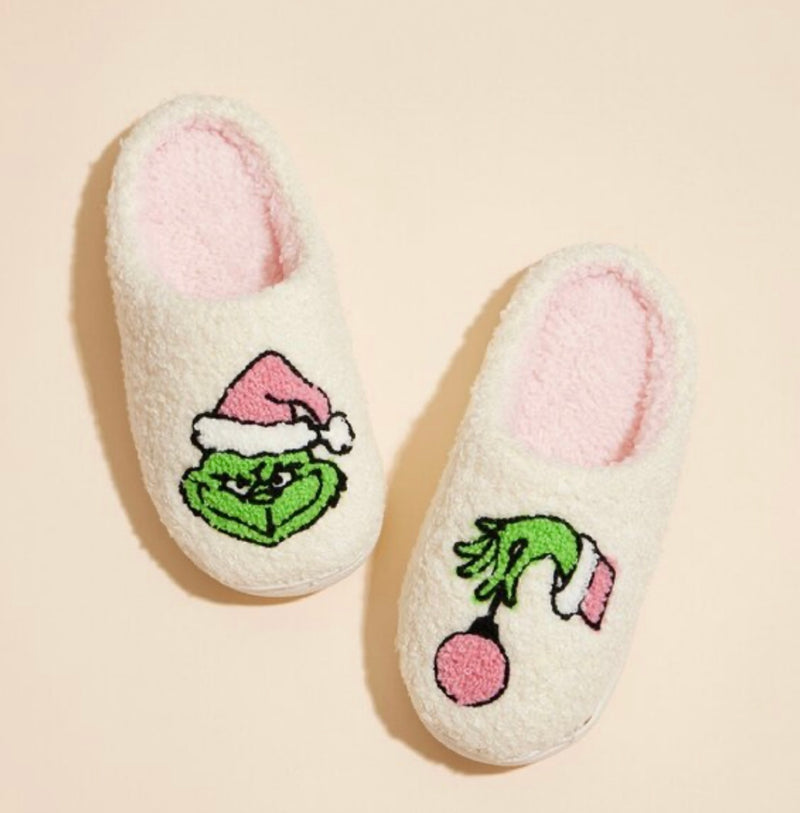 The Grinch Pink Kids Slippers