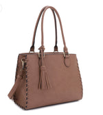 Lioness Concealed Carry Satchel Bag w/ Tassel in Sand