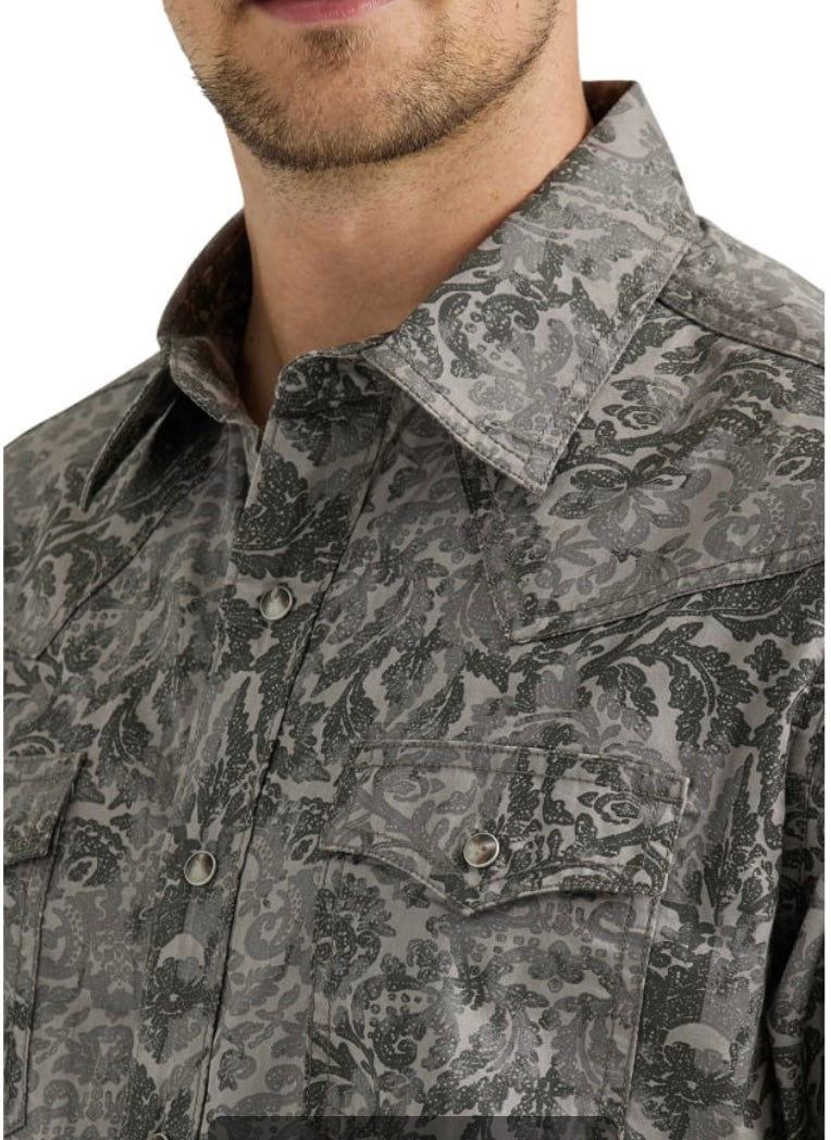 Men’s Wrangler Retro Blk Floral Shirt