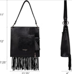 Wrangler Floral Embossed Fringe Concealed Carry Crossbody