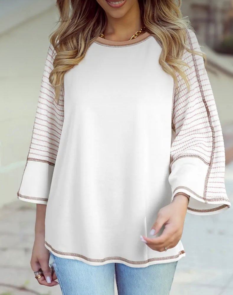 Womens Hillary Stripe Sleeve Pullover