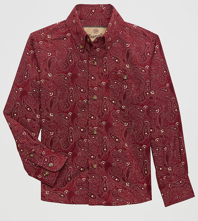 Boy’s Wrangler Red Paisley Shirt