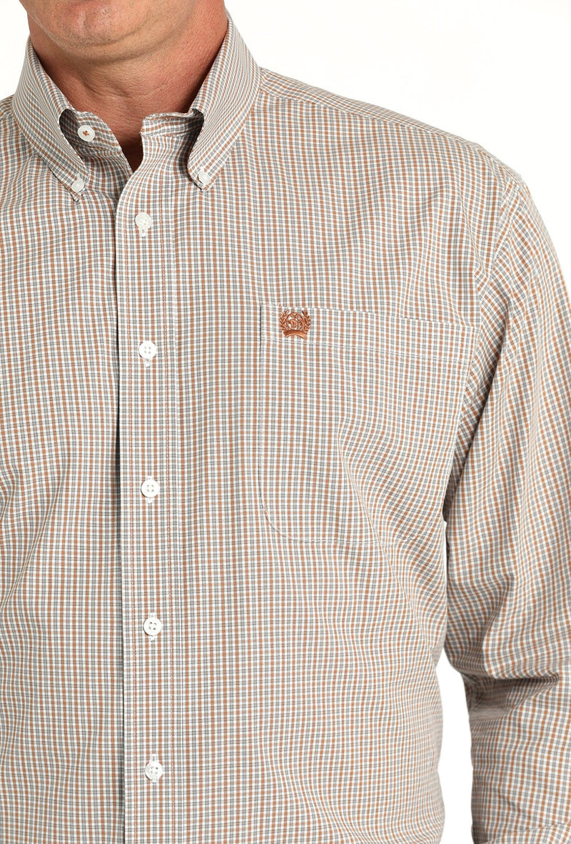 Mens Cinch Fall Plaid Button Down Shirt