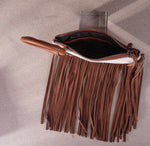 Trinity Ranch Genuine Cowhide Ring Handle Wristlet/Clutch Bag