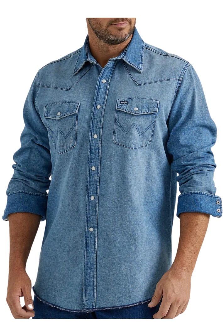 Men’s Wrangler LS Vintage Denim Shirt