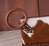 Trinity Ranch Genuine Cowhide Ring Handle Wristlet/Clutch Bag