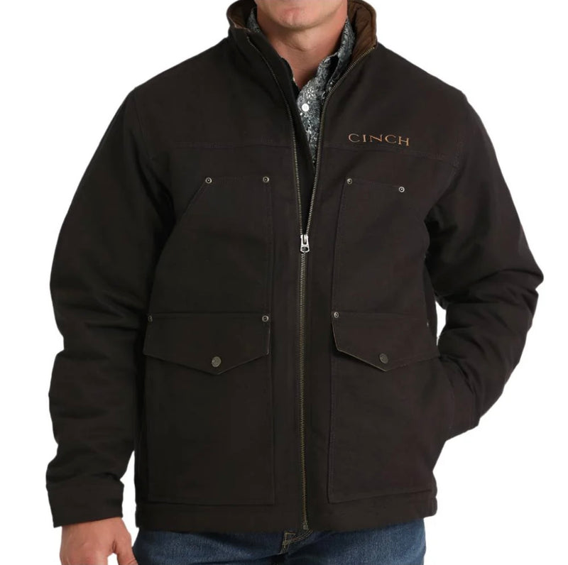 Cinch Mens Concealed Carry Canvas Jacket in Brown