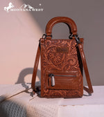 Wrangler Floral Tooled Mini Tote/ Crossbody