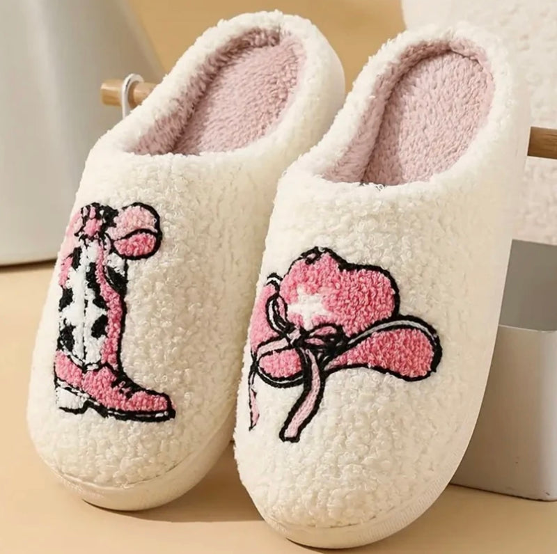 Cowgirl Chic Sherpa Slippers