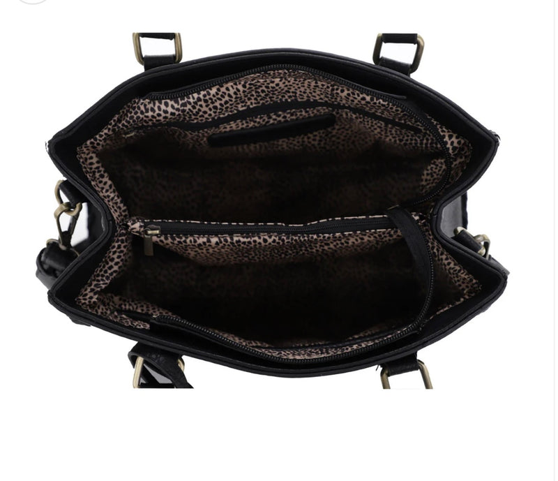 Lioness Concealed Carry Satchel Bag in Black