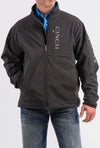 Cinch Mens Black & Grey Logo Concealed Carry Bonded Jacket