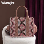 Wrangler All-Over Aztec Print Canvas Tote Bag