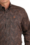 Mens Fall Cinch Paisley Button Down Western Shirt