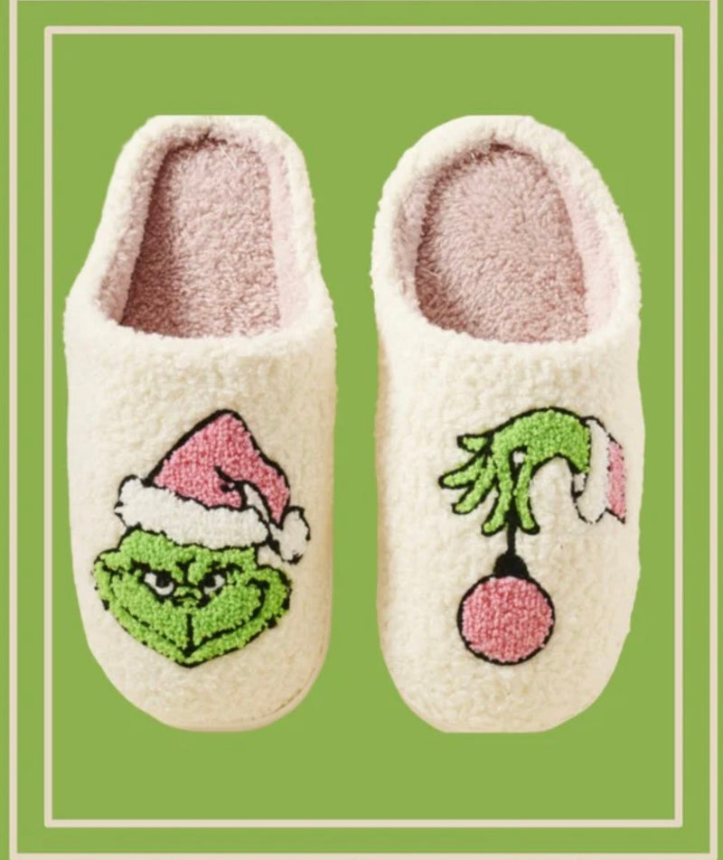 Grinch Sherpa Slippers