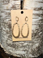 Matte Gold Teardrop Earrings