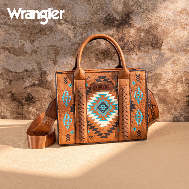 Wrangler Brown Aztec Print Tote