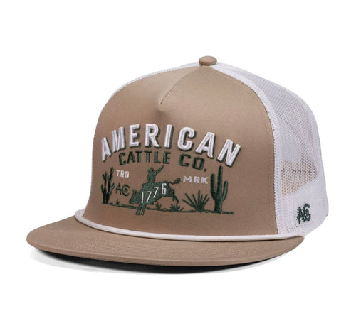American Cattle Co Apparel & Accessories ACC 8 Second Tan/White Hat