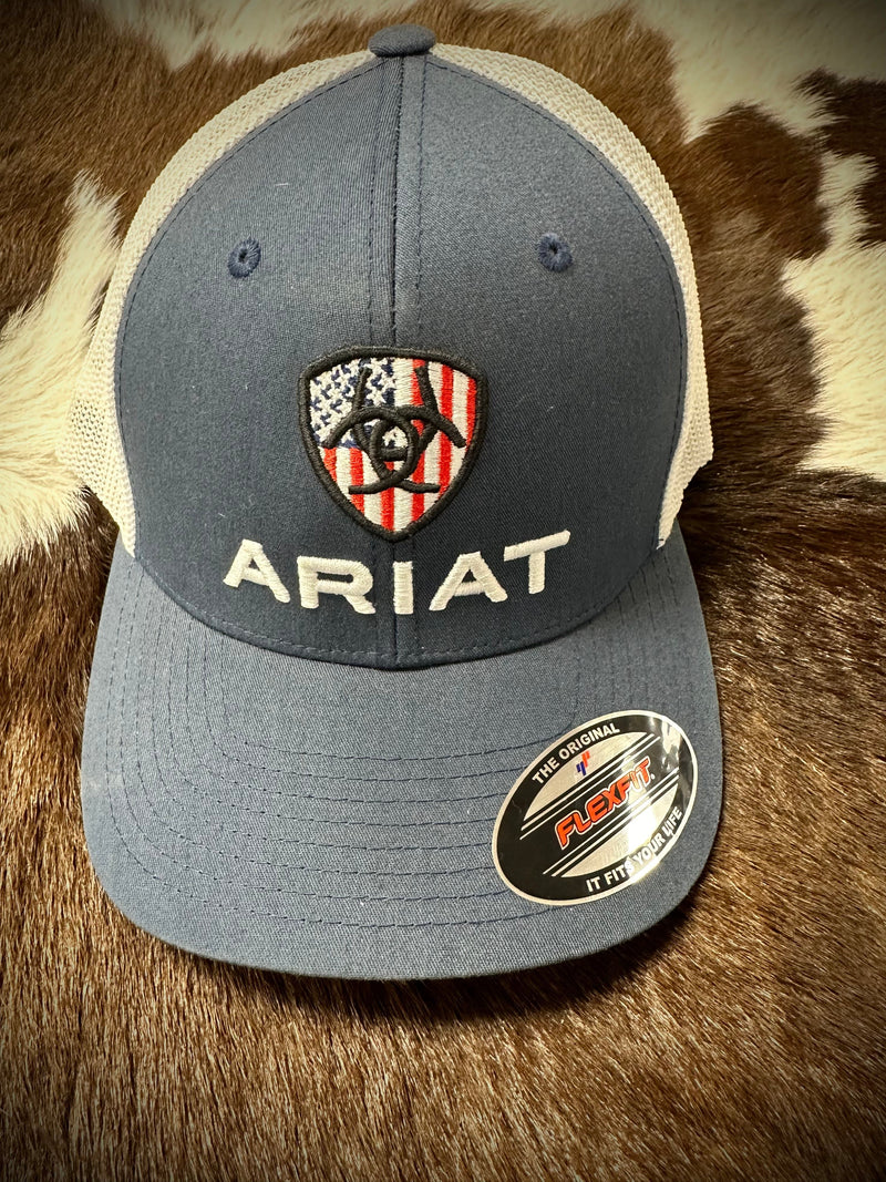 Ariat Ariat American Flag Logo Ball Cap