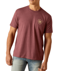 Ariat Men's Shirts Men's Ariat Burg Heather Logo Tee