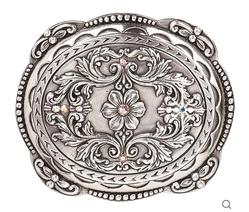 Blazin Roxx Blazin Roxx Oval Western Belt Buckle with Rhinestones