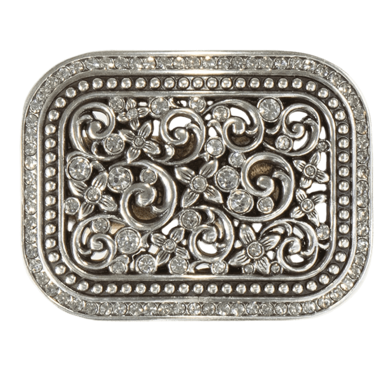 Blazin Roxx Blazin Roxx Rectangular Buckle with Floral Design