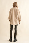 BLUE B Apparel & Accessories Women's Fleece Contrast Taupe Jacket