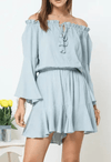 BLUE B Women’s Apparel Women's Sage Off Shoulder Ruffled Romper