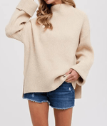 Blue Ivy Apparel & Accessories Women's Oatmeal Oversized Sweater