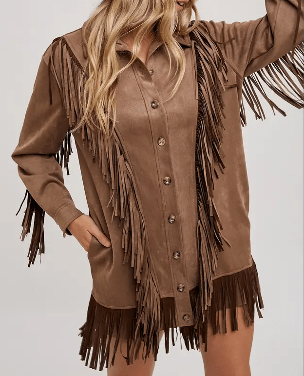Vegan 2025 fringe jacket
