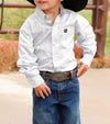 Cinch Apparel & Accessories Boys Cinch Wht/Grey LS Shirt