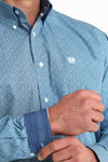 CINCH Apparel & Accessories Men's Cinch LS Blue Print Shirt