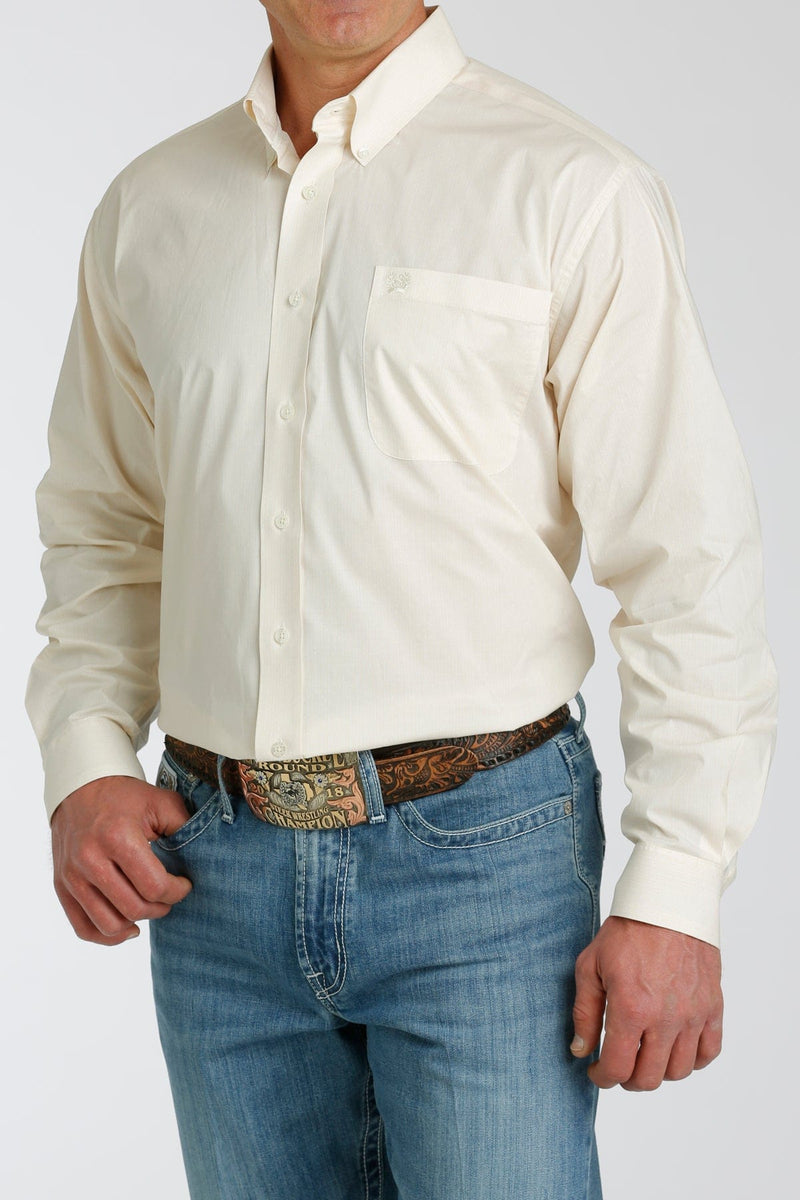 Cinch Apparel & Accessories Men's Cinch LS Cream Print Button Shirt