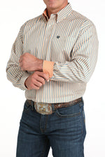 Cinch Apparel & Accessories Men's Cinch LS Cream Stripe Shirt