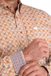 CINCH Apparel & Accessories Men's Cinch LS Lt Brn Print Shirt