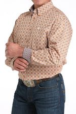 CINCH Apparel & Accessories Men's Cinch LS Lt Brn Print Shirt