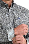 Cinch Apparel & Accessories Men's Cinch LS Navy Paisley