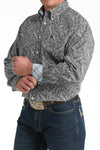 Cinch Apparel & Accessories Men's Cinch LS Navy Paisley