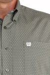 CINCH Apparel & Accessories Men's Cinch LS Olive/White Print